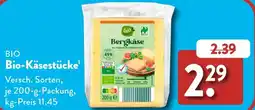Aldi Süd BIO Bio-Käsestücke Angebot