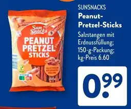 Aldi Süd SUNSNACKS Peanut Pretzel-Sticks Angebot