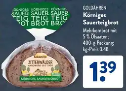 Aldi Süd GOLDÄHREN Körniges Sauerteigbrot Angebot
