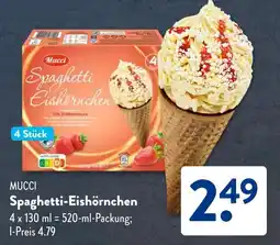 Aldi Süd Mucci Spaghetti Eishörnchen Angebot