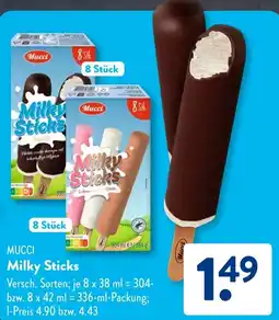 Aldi Süd MUCCI Milky Sticks Angebot