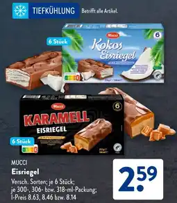 Aldi Süd MUCCI Eisriegel Angebot