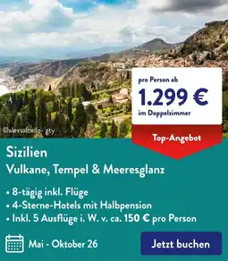 Aldi Süd Sizilien Vulkane, Tempel & Meeresglanz Angebot