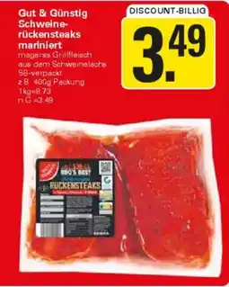 WEZ Gut & Günstig Schweine- rückensteaks mariniert Angebot