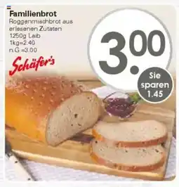 WEZ Schäfer's Familienbrot Angebot