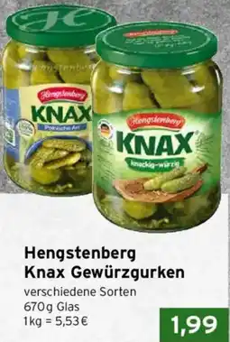 CAP Markt Hengstenberg Knax Gewürzgurken Angebot