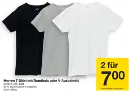 Zeeman Herren T-Shirt mit Rundhals oder V-Ausschnitt Angebot