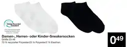 Zeeman Damen-, Herren- oder Kinder-Sneakersocken Angebot