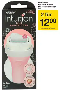 Zeeman Wilkinson Intuition Halter mit Rasiermesser Angebot