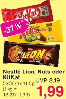 Jawoll Nestlé Lion, Nuts oder KitKat Angebot