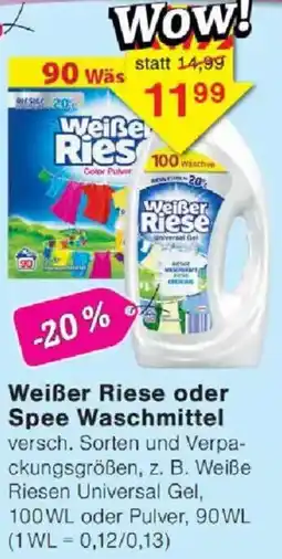 Jawoll Weißer Riese oder Spee Waschmittel Angebot