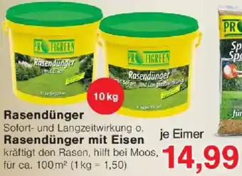 Rasendünger o. Rasendünger mit Eisen