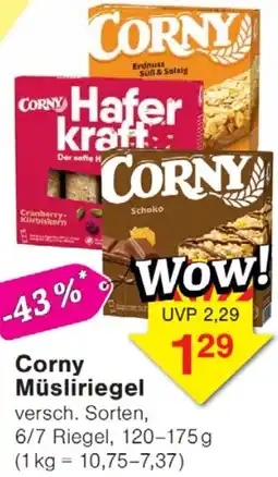 Wiglo Wunderland Corny Müsliriegel Angebot