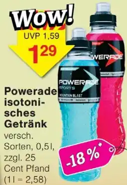 Wiglo Wunderland Powerade isotonisches Getränk Angebot