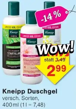 Wiglo Wunderland Kneipp Duschgel Angebot
