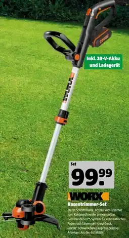 Hagebau Worx Rasentrimmer-Set Angebot