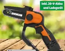 Hagebau Worx Akku-Einhand-Ast-Kettensäge WG324E Angebot