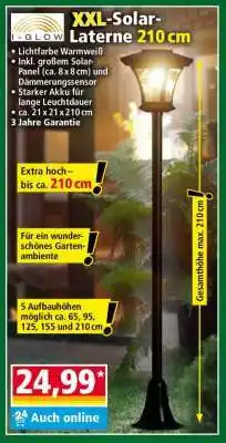 Norma XXL-Solar-Laterne 210 cm Angebot