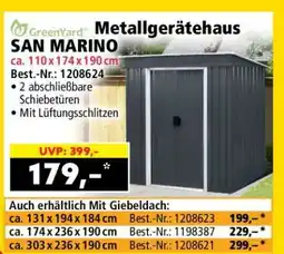 Norma Metallgerätehaus SAN MARINO Angebot