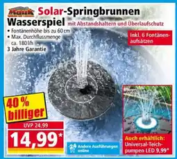 Norma Solar-Springbrunnen Wasserspiel Angebot