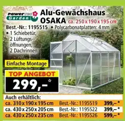 Norma Alu-Gewächshaus OSAKA ca. 250 x 190 x 195 cm Angebot
