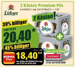 Norma 2 Kästen Premium Pils Angebot