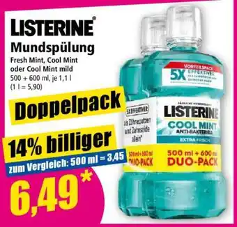 Norma LISTERINE Mundspülung Angebot