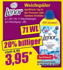 Norma Lenor Weichspüler Angebot