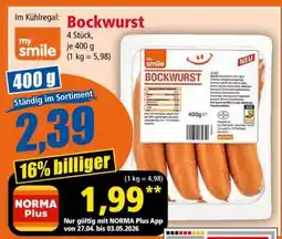 Norma Bockwurst Angebot