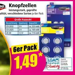Norma Knopfzellen Angebot