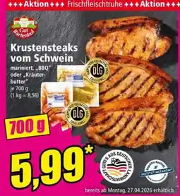 Norma Krustensteaks vom Schwein Angebot