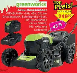 Wiglo Wunderland greenworks Akku-Rasenmäher Angebot
