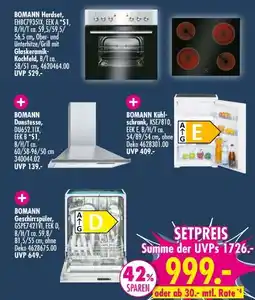 Möbel Boss Bomann EINSTIEGS-GERÄTE-SET Angebot