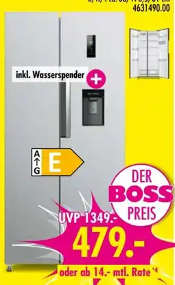 Möbel Boss PKM Kühlschrank Side-by-Side SBS490NFWDIXJ Angebot