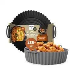 Netto Marken-Discount KitchBo Silikonform 20x20x5 cm schwarz/grau rund Angebot