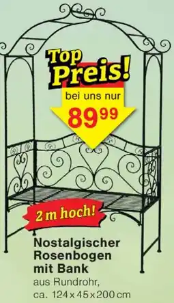 Wiglo Wunderland Nostalgischer Rosenbogen mit Bank Angebot