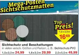 Jawoll Sichtschutz und Beschattungen Angebot
