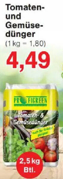 Tomaten- und Gemsednger 2,5 kg Angebot bei Jawoll