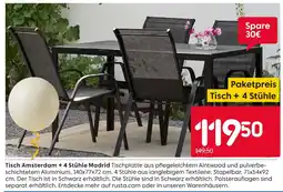 Rusta Tisch amsterdam + 4 stühle madrid Angebot