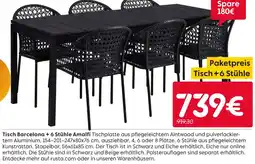 Rusta Tisch barcelona + 6 stühle amalfi Angebot