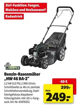 Hagebau Mr. gardener benzin-rasenmäher hw 46 ba-2 Angebot