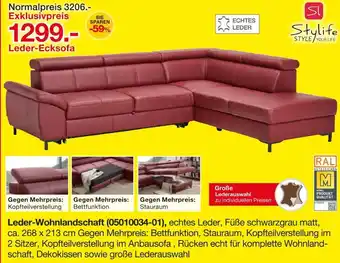 Stylife leder-wohnlandschaft