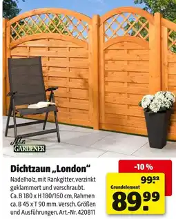 Hagebau Mr. gardener dichtzaun 'london' Angebot