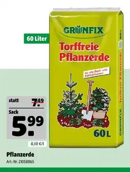 Hagebau Grünfix pflanzerde Angebot