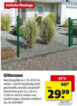 Hagebau Gitterzaun Angebot