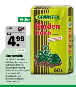 Hagebau Grünfix rindenmulch Angebot