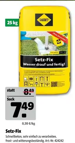 Hagebau Sakret setz-fix Angebot