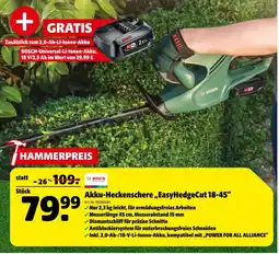 Hagebau Bosch akku-heckenschere „easyhedgecut 18-45“ Angebot