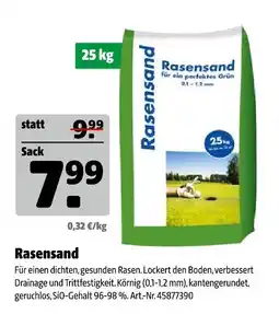 Hagebau Rasensand Angebot