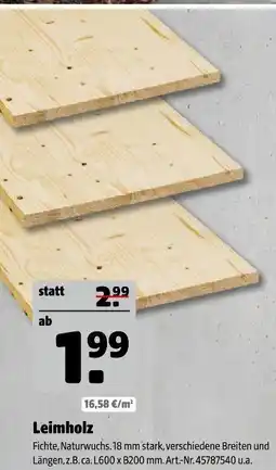 Hagebau Leimholz Angebot